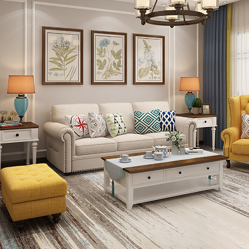 Modern Rolled Arm Standard Sofa with Loose Back Sofa for Apartment, Living Room Clearhalo 'furn' 'furn_sofas' 'Furniture' 'furniture_sofas' 'kitchen' 'kitchen_sofas' 'Living Room Furniture' 'Sofa' 'sofas' 4592014