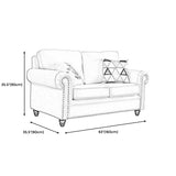 Modern Rolled Arm Standard Sofa with Loose Back Sofa for Apartment, Living Room Clearhalo 'furn' 'furn_sofas' 'Furniture' 'furniture_sofas' 'kitchen' 'kitchen_sofas' 'Living Room Furniture' 'Sofa' 'sofas' 4592020