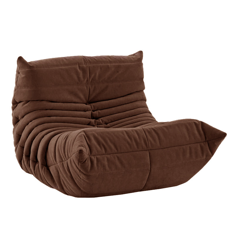 Ultra-Modern Single Seat Biscuit Back Sofa 35.43"D x 39.37"W x 27.6"H Armless Sofa Dark Coffee Clearhalo 'furn' 'furn_sofas' 'Furniture' 'furniture_sofas' 'kitchen' 'kitchen_sofas' 'Living Room Furniture' 'Sofa' 'sofas' 4592028