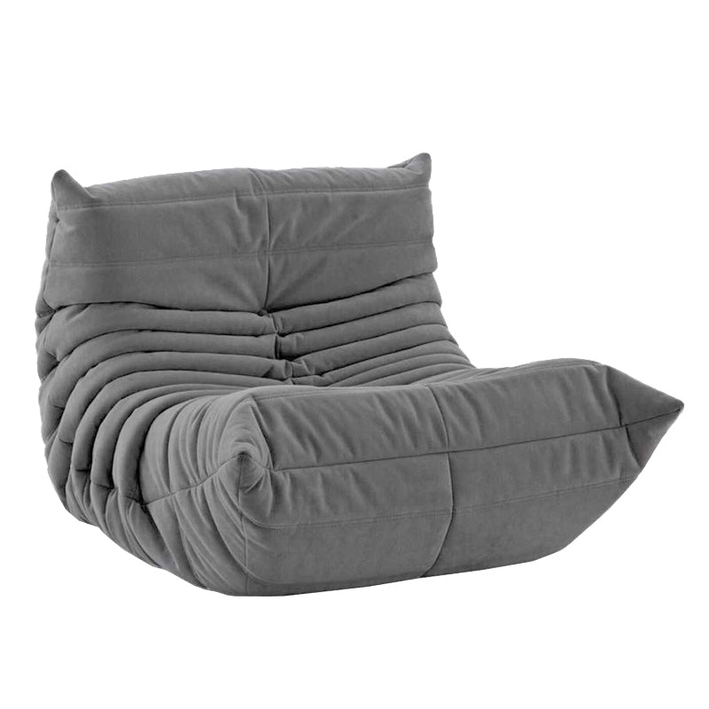 Ultra-Modern Single Seat Biscuit Back Sofa 35.43"D x 39.37"W x 27.6"H Armless Sofa Grey Clearhalo 'furn' 'furn_sofas' 'Furniture' 'furniture_sofas' 'kitchen' 'kitchen_sofas' 'Living Room Furniture' 'Sofa' 'sofas' 4592029