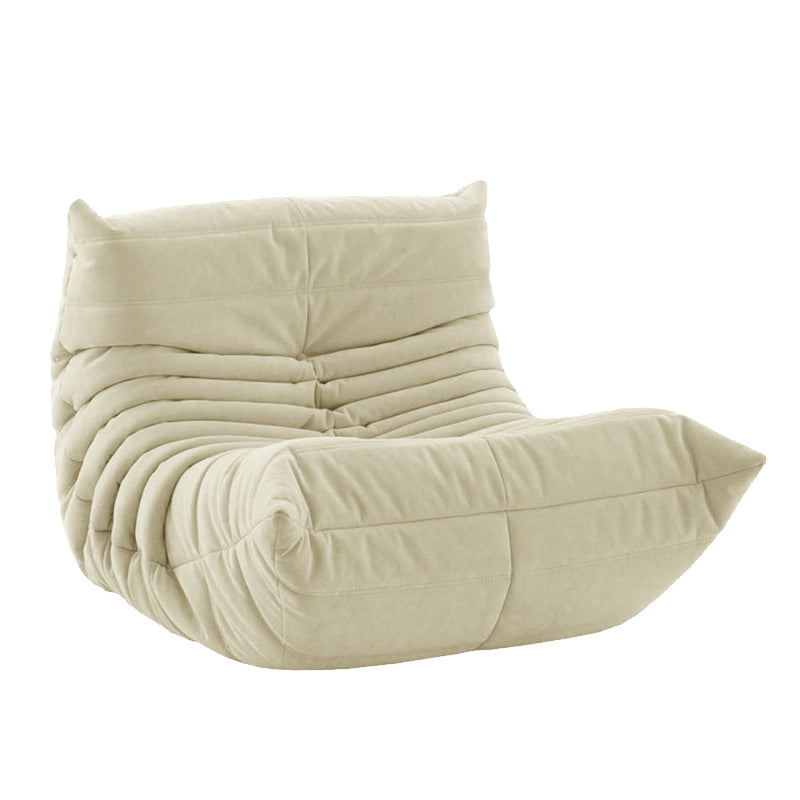 Ultra-Modern Single Seat Biscuit Back Sofa 35.43"D x 39.37"W x 27.6"H Armless Sofa Beige Clearhalo 'furn' 'furn_sofas' 'Furniture' 'furniture_sofas' 'kitchen' 'kitchen_sofas' 'Living Room Furniture' 'Sofa' 'sofas' 4592034