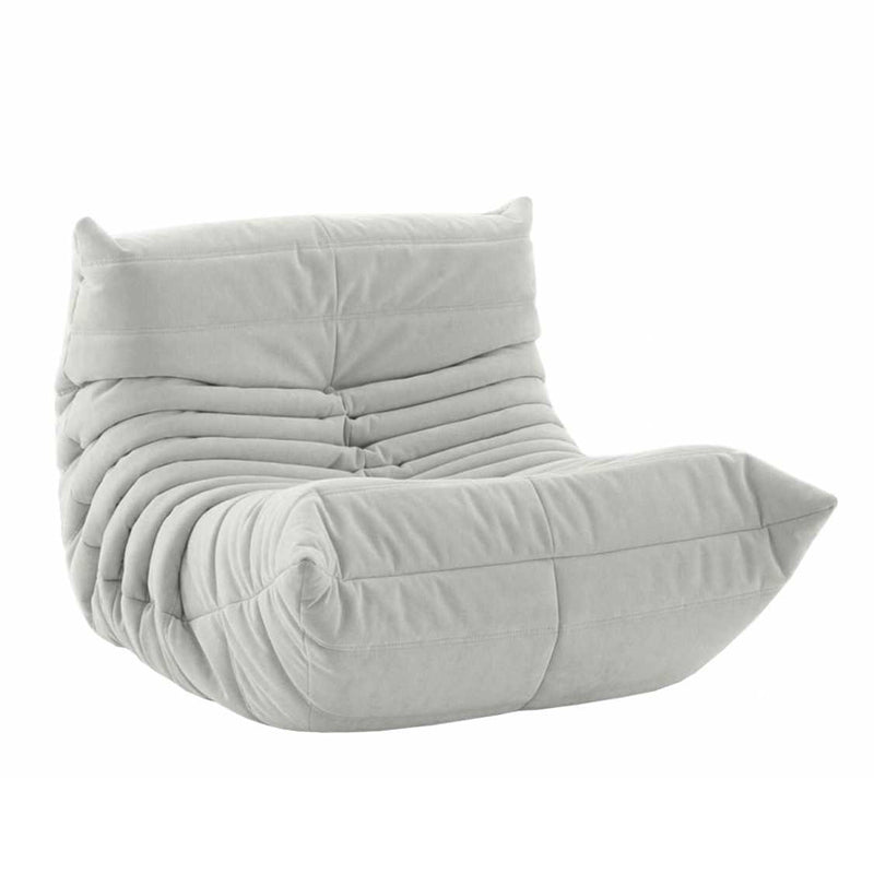 Ultra-Modern Single Seat Biscuit Back Sofa 35.43"D x 39.37"W x 27.6"H Armless Sofa White Clearhalo 'furn' 'furn_sofas' 'Furniture' 'furniture_sofas' 'kitchen' 'kitchen_sofas' 'Living Room Furniture' 'Sofa' 'sofas' 4592037