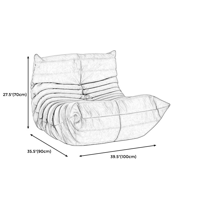 Ultra-Modern Single Seat Biscuit Back Sofa 35.43"D x 39.37"W x 27.6"H Armless Sofa Clearhalo 'furn' 'furn_sofas' 'Furniture' 'furniture_sofas' 'kitchen' 'kitchen_sofas' 'Living Room Furniture' 'Sofa' 'sofas' 4592038