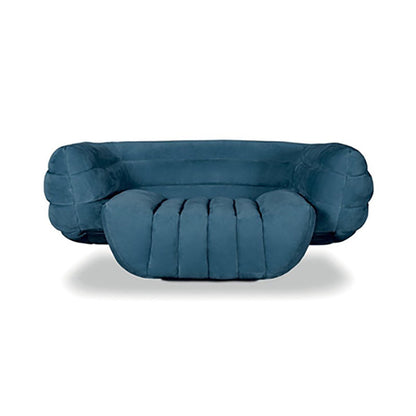 Transitional Modern Biscuit Back Sofa 23.62"High Velvet Tuxedo Arm Chesterfield Sofa 47"L x 37.5"W x 24"H Royal Blue Clearhalo 'furn' 'furn_sofas' 'Furniture' 'furniture_sofas' 'kitchen' 'kitchen_sofas' 'Living Room Furniture' 'Sofa' 'sofas' 4592045