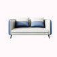 Office Modern Tuxedo Arm Sofa with Bolster Pillows for Bonus Room, Living Room 51.2"L x 29.5"W x 29.5"H Blue Clearhalo 'furn' 'furn_sofas' 'Furniture' 'furniture_sofas' 'kitchen' 'kitchen_sofas' 'Living Room Furniture' 'Sofa' 'sofas' 4592058