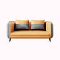 Office Modern Tuxedo Arm Sofa with Bolster Pillows for Bonus Room, Living Room 51.2"L x 29.5"W x 29.5"H Orange Clearhalo 'furn' 'furn_sofas' 'Furniture' 'furniture_sofas' 'kitchen' 'kitchen_sofas' 'Living Room Furniture' 'Sofa' 'sofas' 4592060