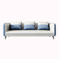 Office Modern Tuxedo Arm Sofa with Bolster Pillows for Bonus Room, Living Room 70.9"L x 29.5"W x 29.5"H Blue Clearhalo 'furn' 'furn_sofas' 'Furniture' 'furniture_sofas' 'kitchen' 'kitchen_sofas' 'Living Room Furniture' 'Sofa' 'sofas' 4592064