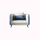 Office Modern Tuxedo Arm Sofa with Bolster Pillows for Bonus Room, Living Room 31.5"L x 29.5"W x 29.5"H Blue Clearhalo 'furn' 'furn_sofas' 'Furniture' 'furniture_sofas' 'kitchen' 'kitchen_sofas' 'Living Room Furniture' 'Sofa' 'sofas' 4592067