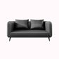 Office Modern Tuxedo Arm Sofa with Bolster Pillows for Bonus Room, Living Room 51.2"L x 29.5"W x 29.5"H Grey Clearhalo 'furn' 'furn_sofas' 'Furniture' 'furniture_sofas' 'kitchen' 'kitchen_sofas' 'Living Room Furniture' 'Sofa' 'sofas' 4592068