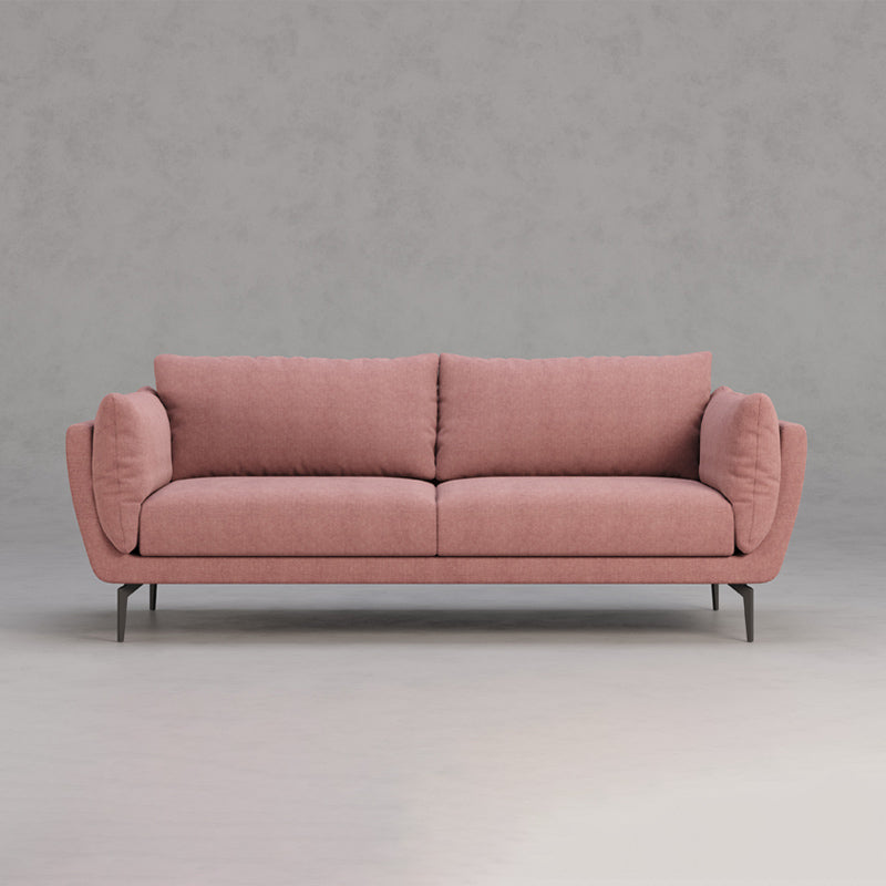 Velvet Pillow Top Arm Settee with Loose Back for Living Room and Apartment Red Clearhalo 'furn' 'furn_sofas' 'Furniture' 'furniture_sofas' 'kitchen' 'kitchen_sofas' 'Living Room Furniture' 'Sofa' 'sofas' 4592079