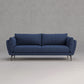 Velvet Pillow Top Arm Settee with Loose Back for Living Room and Apartment Blue Clearhalo 'furn' 'furn_sofas' 'Furniture' 'furniture_sofas' 'kitchen' 'kitchen_sofas' 'Living Room Furniture' 'Sofa' 'sofas' 4592080