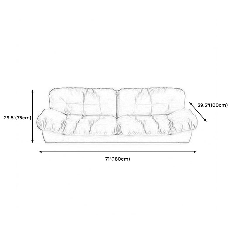 29.53" H Scandinavian Armless Sofa with Tufted Back Sofa for Living Room Clearhalo 'furn' 'furn_sofas' 'Furniture' 'furniture_sofas' 'kitchen' 'kitchen_sofas' 'Living Room Furniture' 'Sofa' 'sofas' 4592127