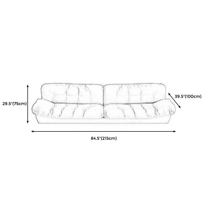 29.53" H Scandinavian Armless Sofa with Tufted Back Sofa for Living Room Clearhalo 'furn' 'furn_sofas' 'Furniture' 'furniture_sofas' 'kitchen' 'kitchen_sofas' 'Living Room Furniture' 'Sofa' 'sofas' 4592128