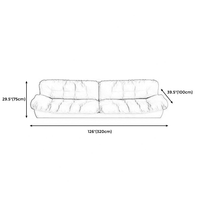 29.53" H Scandinavian Armless Sofa with Tufted Back Sofa for Living Room Clearhalo 'furn' 'furn_sofas' 'Furniture' 'furniture_sofas' 'kitchen' 'kitchen_sofas' 'Living Room Furniture' 'Sofa' 'sofas' 4592130