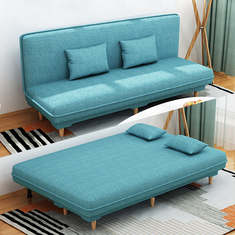 Contemporary Tight Back Convertible Sleeper Sofa for Bonus Room Ocean Blue Clearhalo 'furn' 'furn_sofas' 'Furniture' 'furniture_sofas' 'kitchen' 'kitchen_sofas' 'Living Room Furniture' 'Sofa' 'sofas' 4592135