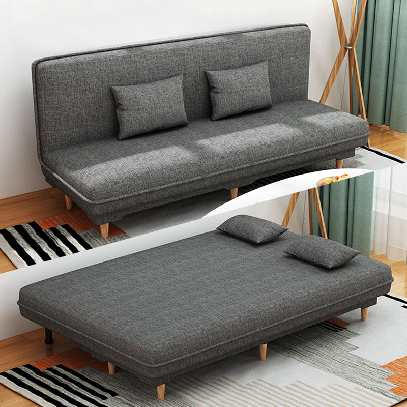 Contemporary Tight Back Convertible Sleeper Sofa for Bonus Room Dark Gray-Black Clearhalo 'furn' 'furn_sofas' 'Furniture' 'furniture_sofas' 'kitchen' 'kitchen_sofas' 'Living Room Furniture' 'Sofa' 'sofas' 4592137