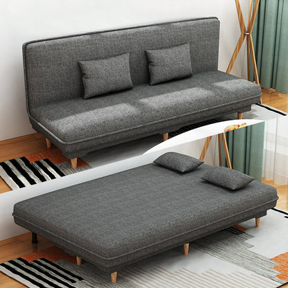 Contemporary Tight Back Convertible Sleeper Sofa for Bonus Room Dark Gray-Black Clearhalo 'furn' 'furn_sofas' 'Furniture' 'furniture_sofas' 'kitchen' 'kitchen_sofas' 'Living Room Furniture' 'Sofa' 'sofas' 4592137