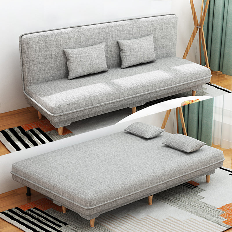 Contemporary Tight Back Convertible Sleeper Sofa for Bonus Room Light Gray-Black Clearhalo 'furn' 'furn_sofas' 'Furniture' 'furniture_sofas' 'kitchen' 'kitchen_sofas' 'Living Room Furniture' 'Sofa' 'sofas' 4592139