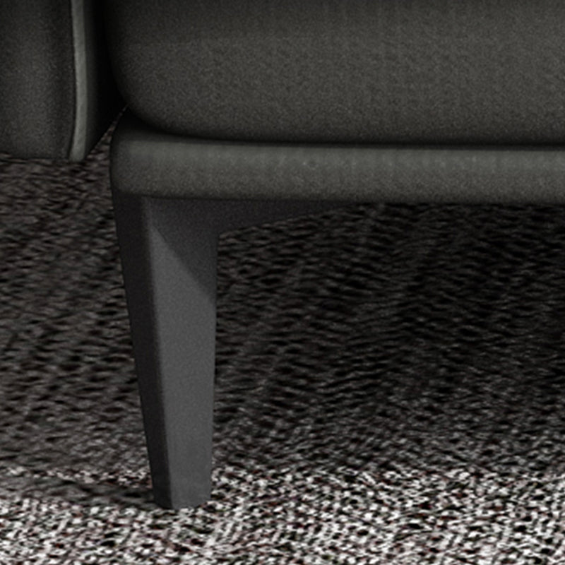 Black Industrial Sofa with Bolster Pillows 31.5"High Square Arm Sofa Clearhalo 'furn' 'furn_sofas' 'Furniture' 'furniture_sofas' 'kitchen' 'kitchen_sofas' 'Living Room Furniture' 'Sofa' 'sofas' 4592191