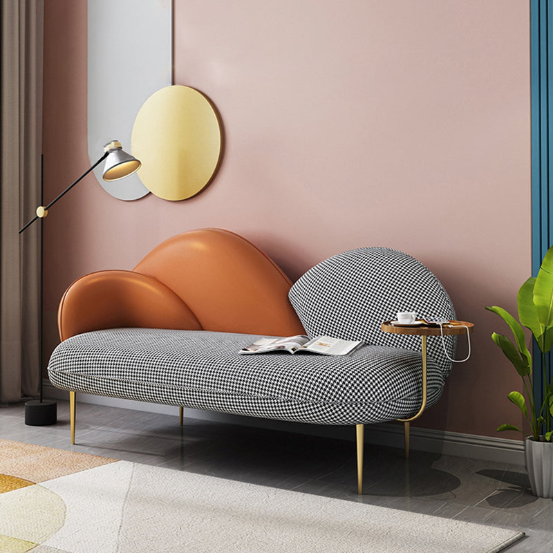 59" W x 29" D x 23" H Cotton Armless Modern with Tight Back for Living Room, Bonus Room Clearhalo 'furn' 'furn_sofas' 'Furniture' 'furniture_sofas' 'kitchen' 'kitchen_sofas' 'Living Room Furniture' 'Sofa' 'sofas' 4592202