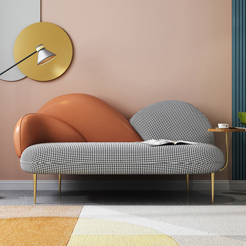 59" W x 29" D x 23" H Cotton Armless Modern with Tight Back for Living Room, Bonus Room Clearhalo 'furn' 'furn_sofas' 'Furniture' 'furniture_sofas' 'kitchen' 'kitchen_sofas' 'Living Room Furniture' 'Sofa' 'sofas' 4592205