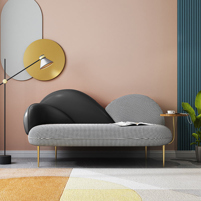 59" W x 29" D x 23" H Cotton Armless Modern with Tight Back for Living Room, Bonus Room Clearhalo 'furn' 'furn_sofas' 'Furniture' 'furniture_sofas' 'kitchen' 'kitchen_sofas' 'Living Room Furniture' 'Sofa' 'sofas' 4592207