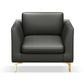 Gold Modern Fabric Sofa with Bolster Pillows 29.53"High Square Arm Sofa 31.5"L x 29.5"W x 29.5"H Dark Gray Clearhalo 'furn' 'furn_sofas' 'Furniture' 'furniture_sofas' 'kitchen' 'kitchen_sofas' 'Living Room Furniture' 'Sofa' 'sofas' 4592231