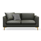 Gold Modern Fabric Sofa with Bolster Pillows 29.53"High Square Arm Sofa 53.1"L x 29.5"W x 29.5"H Dark Gray Clearhalo 'furn' 'furn_sofas' 'Furniture' 'furniture_sofas' 'kitchen' 'kitchen_sofas' 'Living Room Furniture' 'Sofa' 'sofas' 4592233