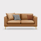 Gold Modern Fabric Sofa with Bolster Pillows 29.53"High Square Arm Sofa 70.9"L x 29.5"W x 29.5"H Brown Clearhalo 'furn' 'furn_sofas' 'Furniture' 'furniture_sofas' 'kitchen' 'kitchen_sofas' 'Living Room Furniture' 'Sofa' 'sofas' 4592242