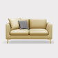 Gold Modern Fabric Sofa with Bolster Pillows 29.53"High Square Arm Sofa 53.1"L x 29.5"W x 29.5"H Light Brown Clearhalo 'furn' 'furn_sofas' 'Furniture' 'furniture_sofas' 'kitchen' 'kitchen_sofas' 'Living Room Furniture' 'Sofa' 'sofas' 4592245