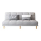 30.31" H Linen Armless Sofa with Biscuit Back Foldable Convertible Sofa Clearhalo 'furn' 'furn_sofas' 'Furniture' 'furniture_sofas' 'kitchen' 'kitchen_sofas' 'Living Room Furniture' 'Sofa' 'sofas' 4592268