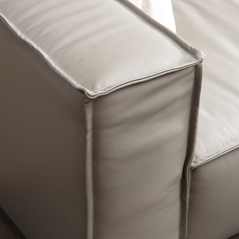 25.59" H Square Arm Modern Sofa with Tight Back Brown Sofa for Living Room Clearhalo 'furn' 'furn_sofas' 'Furniture' 'furniture_sofas' 'kitchen' 'kitchen_sofas' 'Living Room Furniture' 'Sofa' 'sofas' 4592294