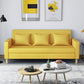 28.35" H Linen Square Arm Modern Sofa with Tight Back Slipcovered Sofa Yellow Clearhalo 'furn' 'furn_sofas' 'Furniture' 'furniture_sofas' 'kitchen' 'kitchen_sofas' 'Living Room Furniture' 'Sofa' 'sofas' 4592366