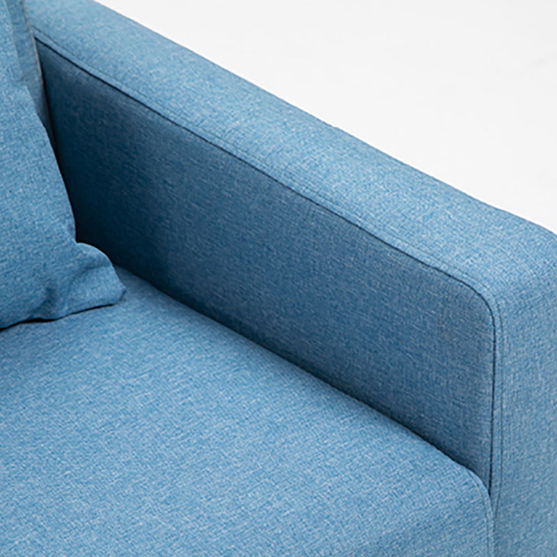 28.35" H Linen Square Arm Modern Sofa with Tight Back Slipcovered Sofa Clearhalo 'furn' 'furn_sofas' 'Furniture' 'furniture_sofas' 'kitchen' 'kitchen_sofas' 'Living Room Furniture' 'Sofa' 'sofas' 4592371