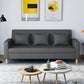 28.35" H Linen Square Arm Modern Sofa with Tight Back Slipcovered Sofa Dark Gray Clearhalo 'furn' 'furn_sofas' 'Furniture' 'furniture_sofas' 'kitchen' 'kitchen_sofas' 'Living Room Furniture' 'Sofa' 'sofas' 4592372