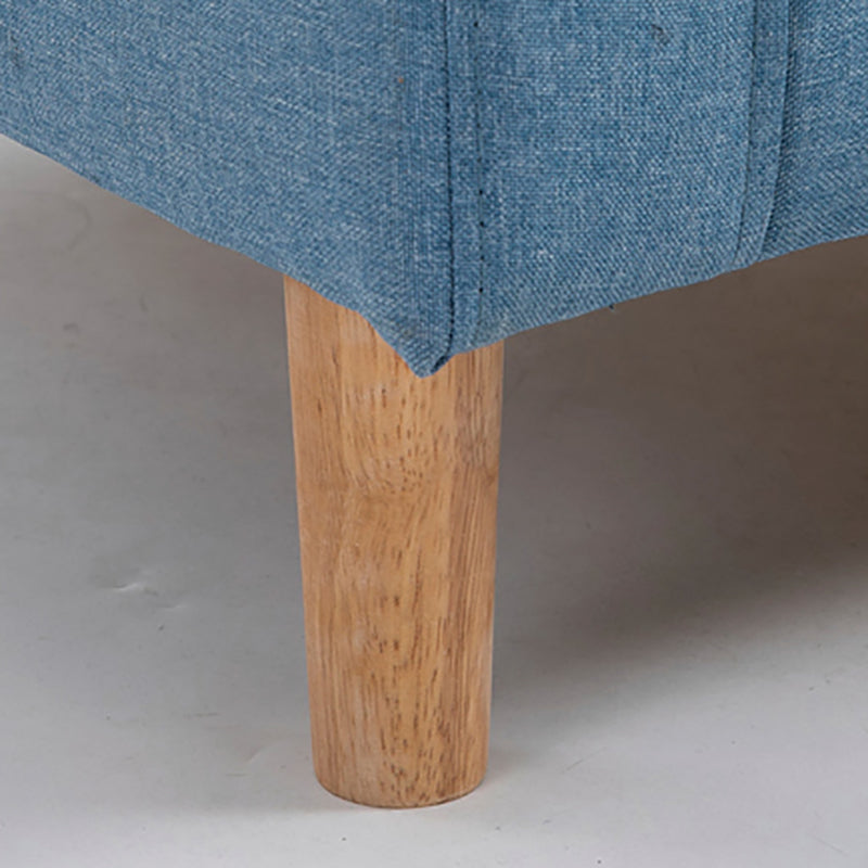 28.35" H Linen Square Arm Modern Sofa with Tight Back Slipcovered Sofa Clearhalo 'furn' 'furn_sofas' 'Furniture' 'furniture_sofas' 'kitchen' 'kitchen_sofas' 'Living Room Furniture' 'Sofa' 'sofas' 4592373