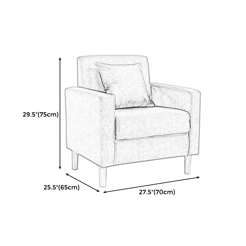 28.35" H Linen Square Arm Modern Sofa with Tight Back Slipcovered Sofa Clearhalo 'furn' 'furn_sofas' 'Furniture' 'furniture_sofas' 'kitchen' 'kitchen_sofas' 'Living Room Furniture' 'Sofa' 'sofas' 4592376