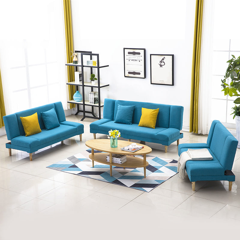 29.53" H Armless Modern Convertible Sofa with Tight Back Sofa for Living Room, Apartment