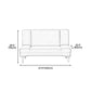 29.53" H Armless Modern Convertible Sofa with Tight Back Sofa for Living Room, Apartment