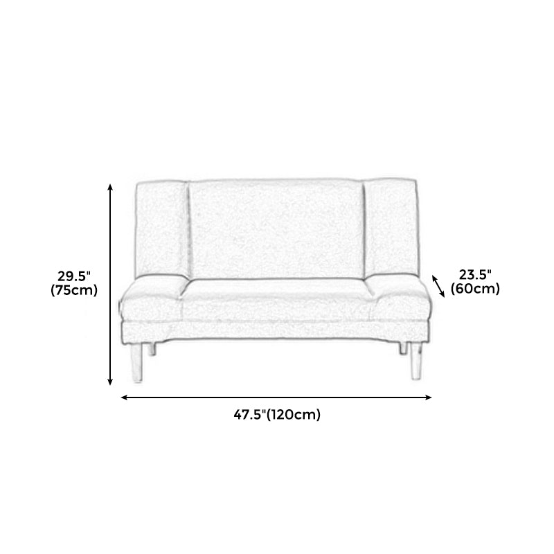 29.53" H Armless Modern Convertible Sofa with Tight Back Sofa for Living Room, Apartment