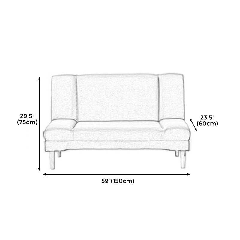 29.53" H Armless Modern Convertible Sofa with Tight Back Sofa for Living Room, Apartment