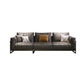 Genuine Leather Classic Industrial Sofa 33.46"High Square Arm Sofa & Bolster Pillows Clearhalo 'furn' 'furn_sofas' 'Furniture' 'furniture_sofas' 'kitchen' 'kitchen_sofas' 'Living Room Furniture' 'Sofa' 'sofas' 4592432