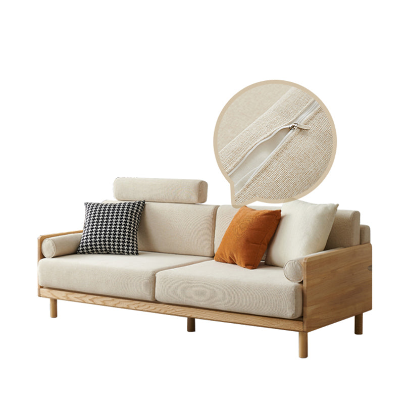 Ultra-Modern Linen Square Arm Sofa with Loose Back for Apartment and Living Room Clearhalo 'furn' 'furn_sofas' 'Furniture' 'furniture_sofas' 'kitchen' 'kitchen_sofas' 'Living Room Furniture' 'Sofa' 'sofas' 4592455