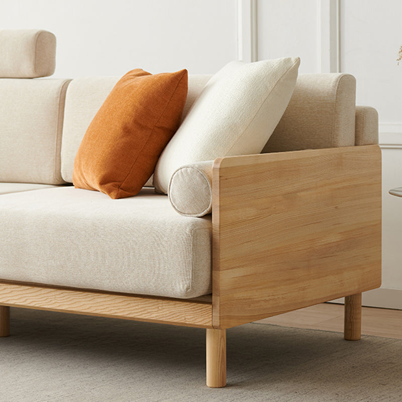 Ultra-Modern Linen Square Arm Sofa with Loose Back for Apartment and Living Room Clearhalo 'furn' 'furn_sofas' 'Furniture' 'furniture_sofas' 'kitchen' 'kitchen_sofas' 'Living Room Furniture' 'Sofa' 'sofas' 4592459