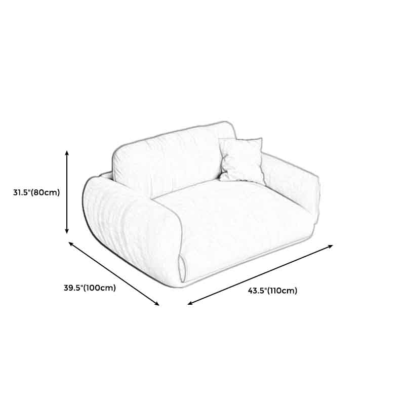 Square Arm Loose Back Sofa 39"W Modern Sofa for Living Room Clearhalo 'furn' 'furn_sofas' 'Furniture' 'furniture_sofas' 'kitchen' 'kitchen_sofas' 'Living Room Furniture' 'Sofa' 'sofas' 4592493