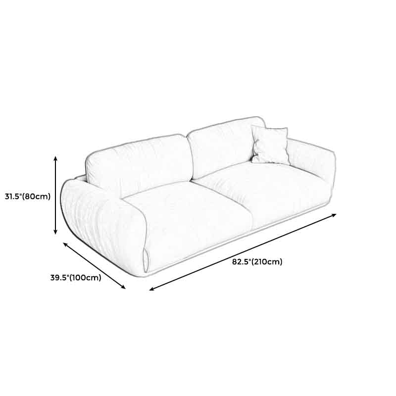 Square Arm Loose Back Sofa 39"W Modern Sofa for Living Room Clearhalo 'furn' 'furn_sofas' 'Furniture' 'furniture_sofas' 'kitchen' 'kitchen_sofas' 'Living Room Furniture' 'Sofa' 'sofas' 4592495