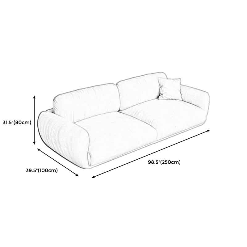 Square Arm Loose Back Sofa 39"W Modern Sofa for Living Room Clearhalo 'furn' 'furn_sofas' 'Furniture' 'furniture_sofas' 'kitchen' 'kitchen_sofas' 'Living Room Furniture' 'Sofa' 'sofas' 4592496