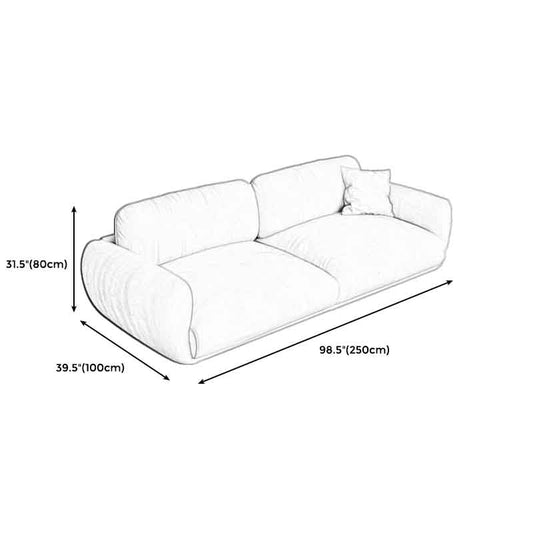 Square Arm Loose Back Sofa 39"W Modern Sofa for Living Room Clearhalo 'furn' 'furn_sofas' 'Furniture' 'furniture_sofas' 'kitchen' 'kitchen_sofas' 'Living Room Furniture' 'Sofa' 'sofas' 4592496
