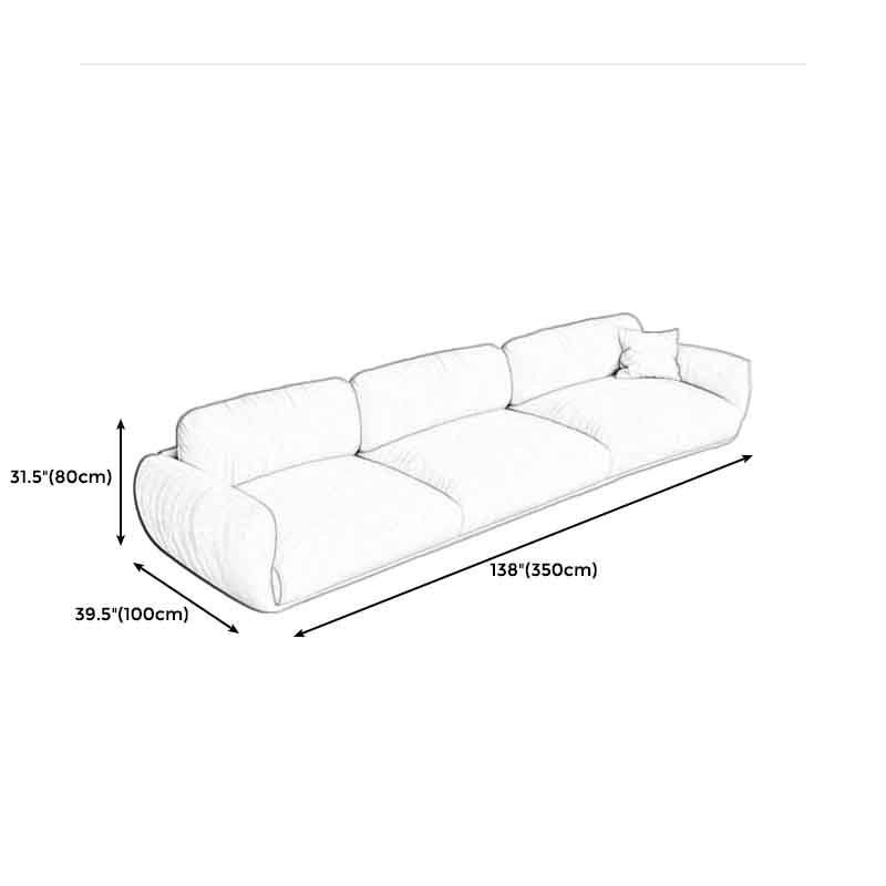 Square Arm Loose Back Sofa 39"W Modern Sofa for Living Room Clearhalo 'furn' 'furn_sofas' 'Furniture' 'furniture_sofas' 'kitchen' 'kitchen_sofas' 'Living Room Furniture' 'Sofa' 'sofas' 4592498