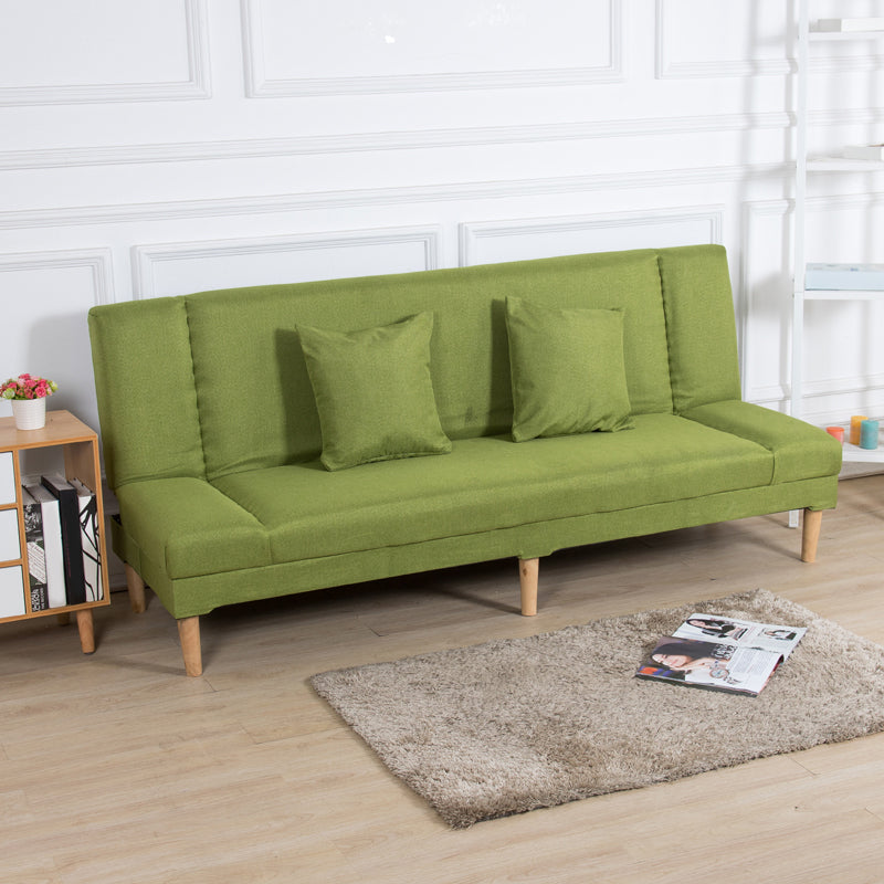 29.53" H Armless Sofa Bed with Tight Back Sofa for Living Room, Apartment Green Linen Blend Clearhalo 'furn' 'furn_sofas' 'Furniture' 'furniture_sofas' 'kitchen' 'kitchen_sofas' 'Living Room Furniture' 'Sofa' 'sofas' 4592508
